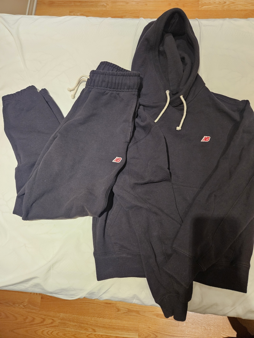 New Balance Men's Black Sweatpants & Hoodie Set - MADE IN USA